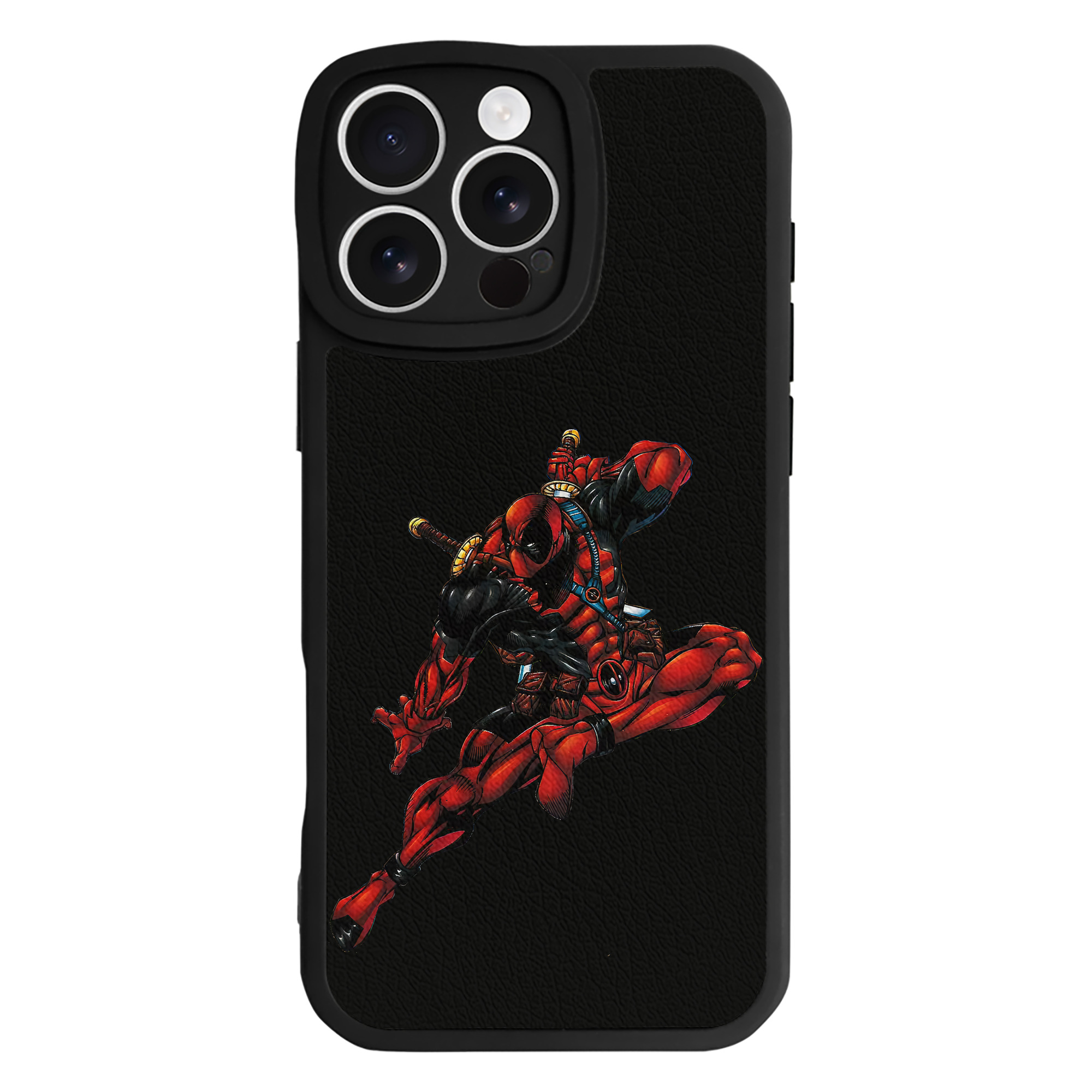 （画像用） Deadpool デッドプール 【iPhone 16シリーズ対応】シリコンスマホケース（レザー調） 材質：シリコン
